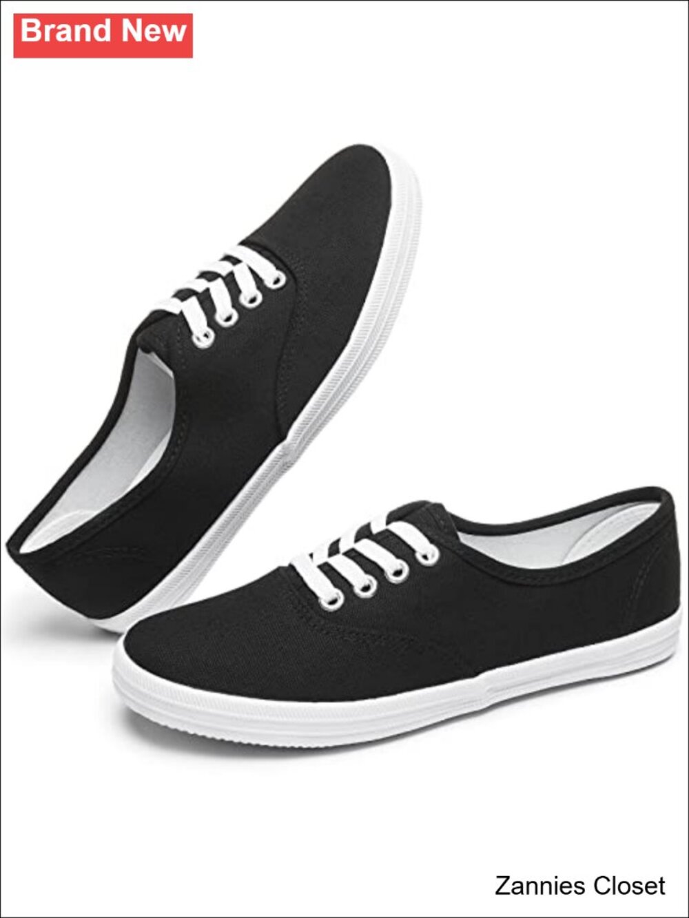✨ TUOPIN Womens Canvas Sneakers Low Top Lace-Up Casual Tennis Shoes